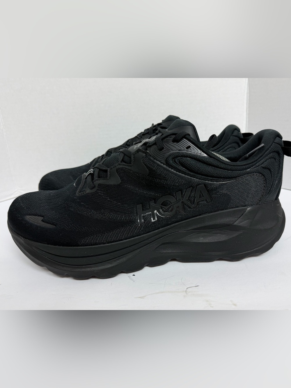 Hoka One One Gaviota 6 Shoes Mens Size 15 4E X-Wide Black Running Sneakers